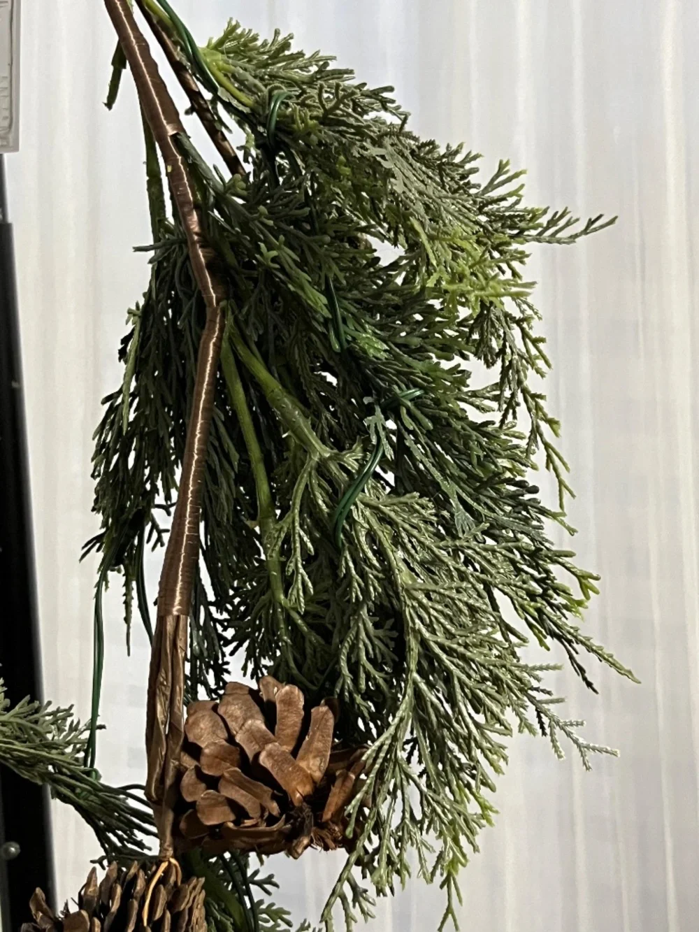West Elm.  Faux Pre-Lit Evergreen Garland.  Set of 2